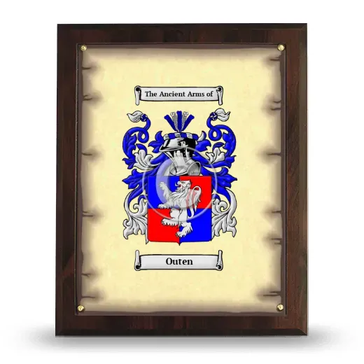 Outen Coat of Arms Plaque