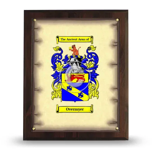 Overmyer Coat of Arms Plaque