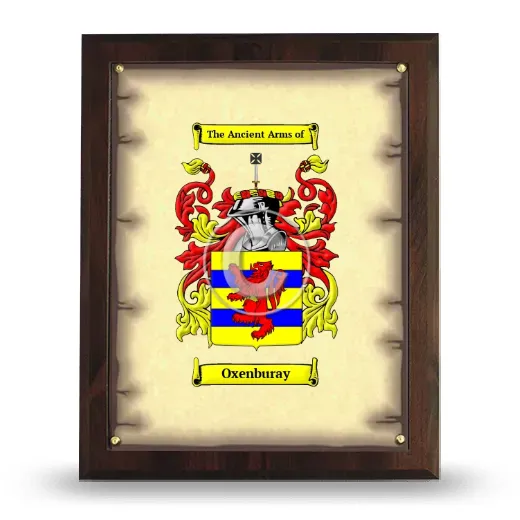 Oxenburay Coat of Arms Plaque