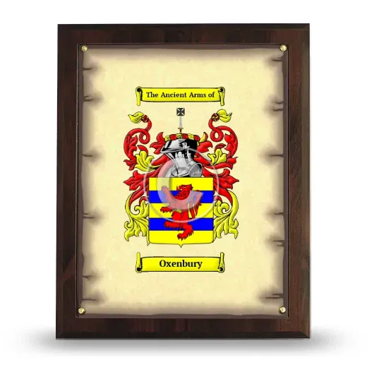 Oxenbury Coat of Arms Plaque