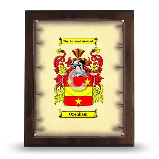 Oxenham Coat of Arms Plaque