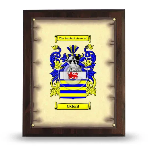 Oxford Coat of Arms Plaque