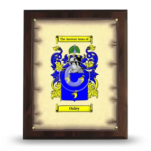 Oxley Coat of Arms Plaque
