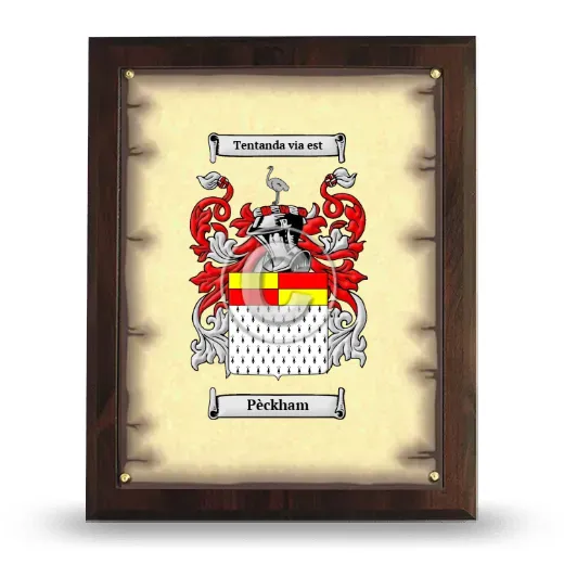 Pèckham Coat of Arms Plaque