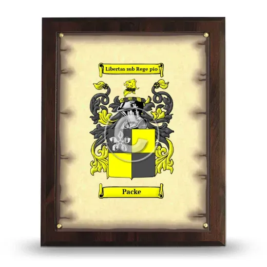 Packe Coat of Arms Plaque