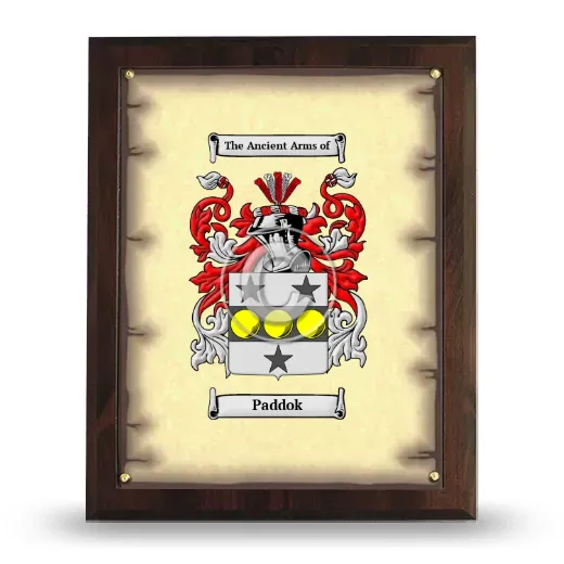 Paddok Coat of Arms Plaque
