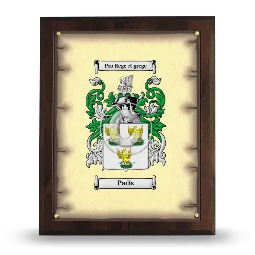 Padis Coat of Arms Plaque