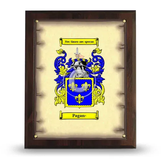 Pagan- Coat of Arms Plaque