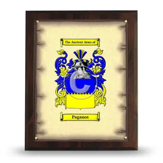 Paganos Coat of Arms Plaque