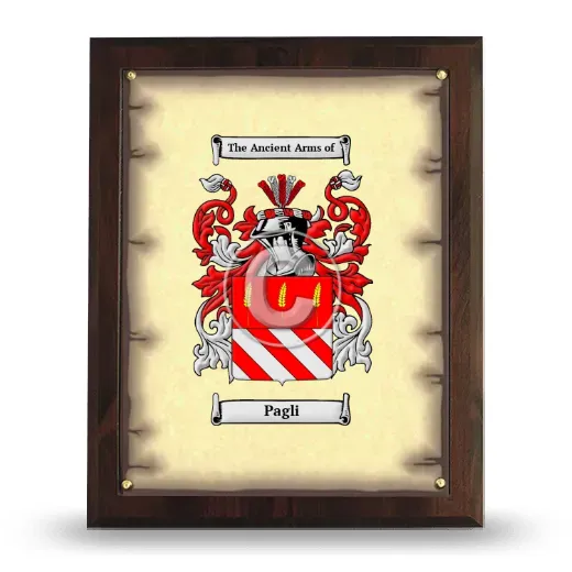 Pagli Coat of Arms Plaque