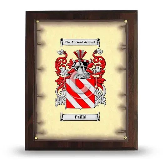 Paillé Coat of Arms Plaque