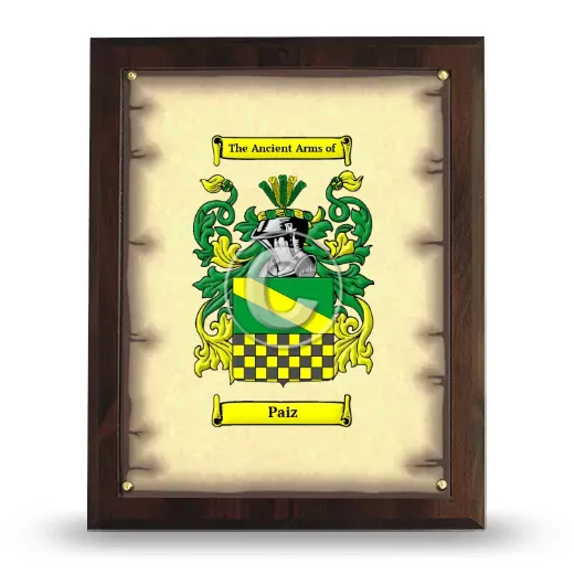 Paiz Coat of Arms Plaque