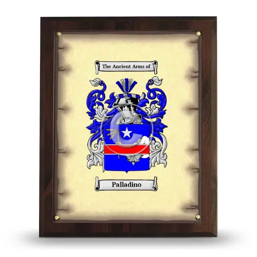 Palladino Coat of Arms Plaque