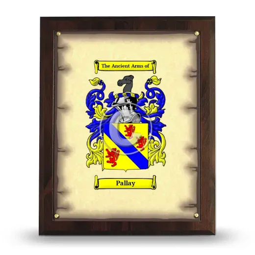 Pallay Coat of Arms Plaque