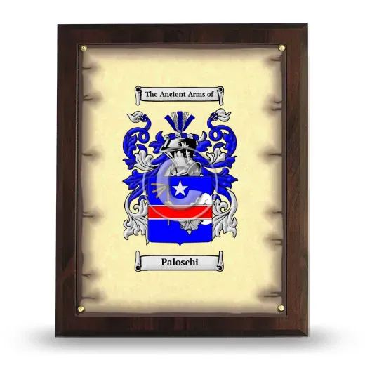 Paloschi Coat of Arms Plaque