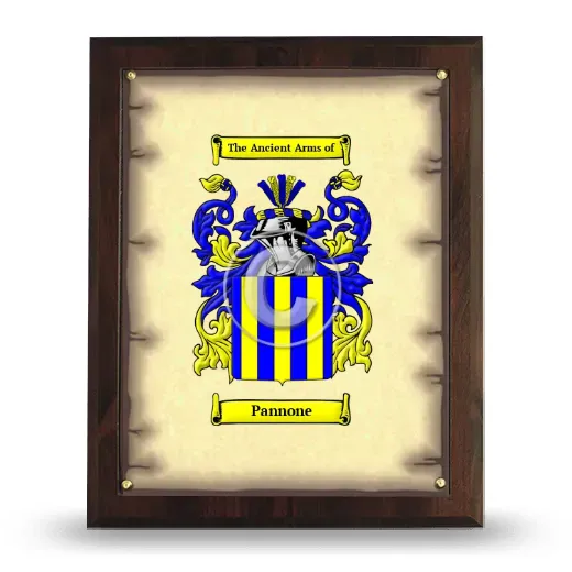 Pannone Coat of Arms Plaque