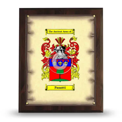 Panotti Coat of Arms Plaque