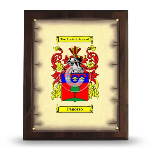 Panozzo Coat of Arms Plaque