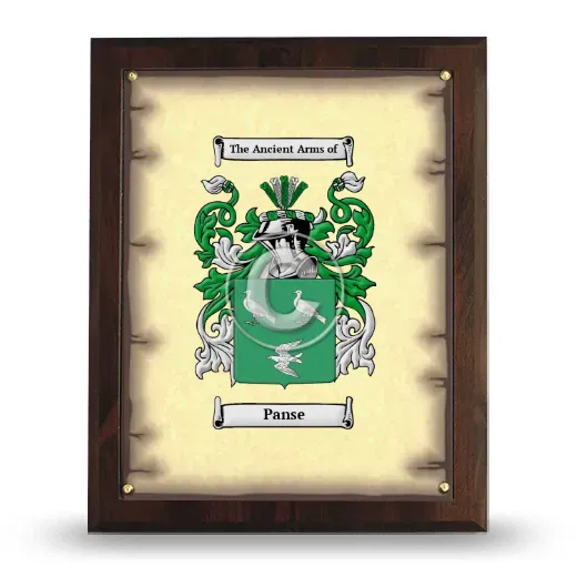 Panse Coat of Arms Plaque