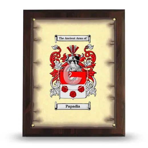 Papadia Coat of Arms Plaque