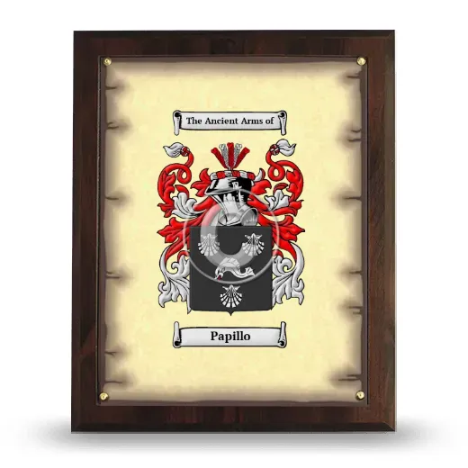 Papillo Coat of Arms Plaque