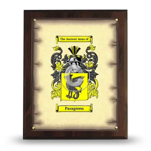 Paragreen Coat of Arms Plaque