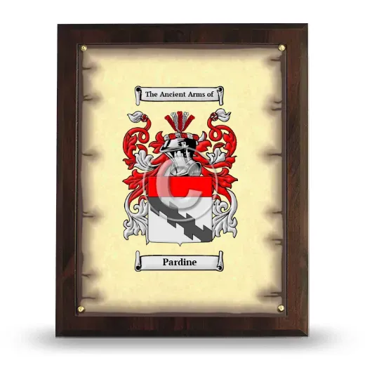 Pardine Coat of Arms Plaque
