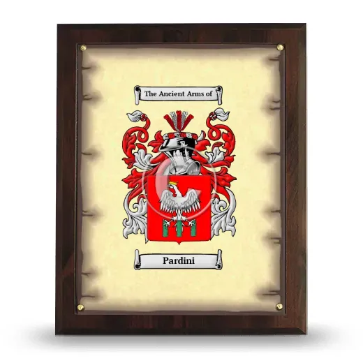Pardini Coat of Arms Plaque