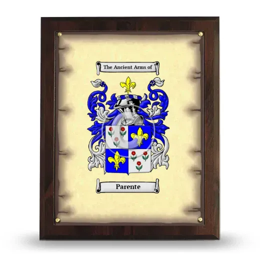 Parente Coat of Arms Plaque