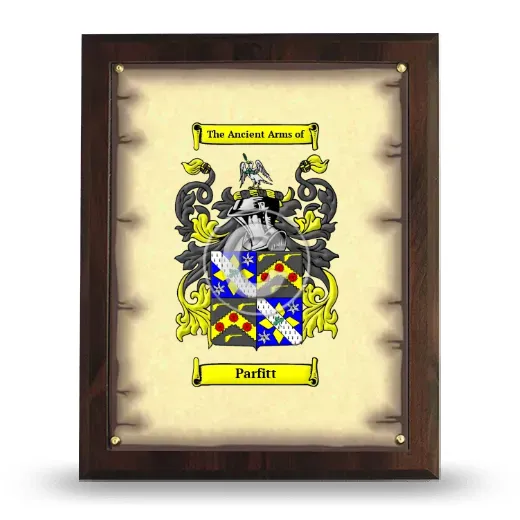 Parfitt Coat of Arms Plaque