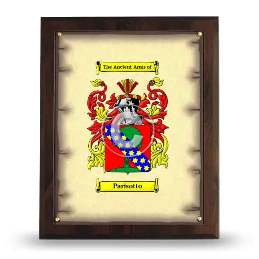 Parisotto Coat of Arms Plaque