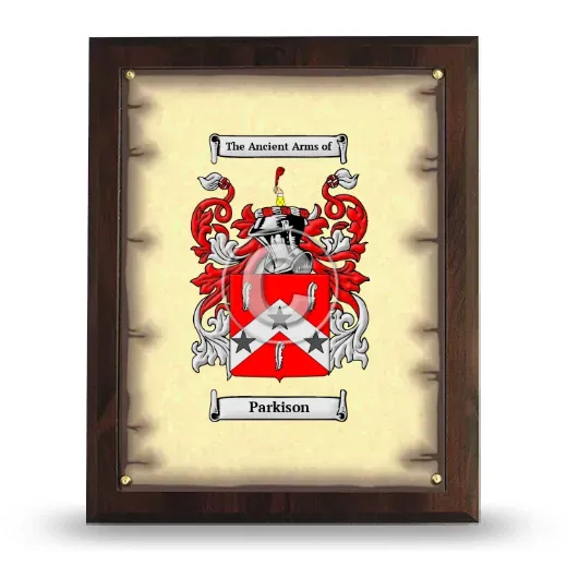 Parkison Coat of Arms Plaque