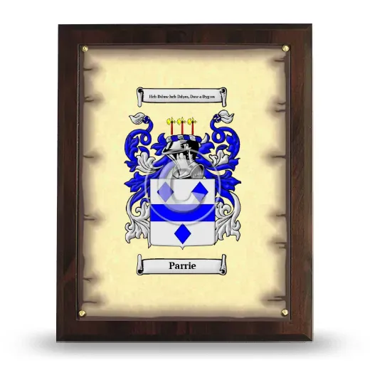 Parrie Coat of Arms Plaque