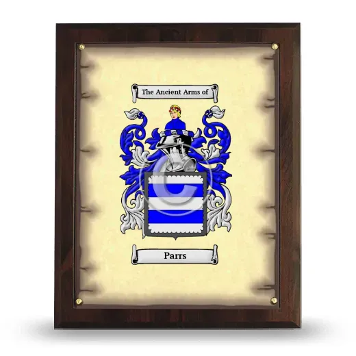 Parrs Coat of Arms Plaque