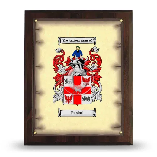 Paskal Coat of Arms Plaque