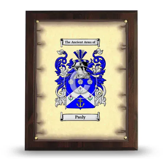Pasly Coat of Arms Plaque