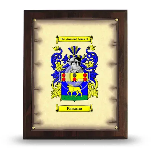 Passano Coat of Arms Plaque