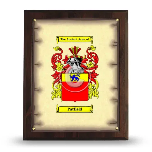 Patfield Coat of Arms Plaque