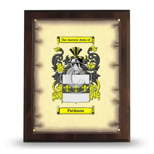 Patinson Coat of Arms Plaque