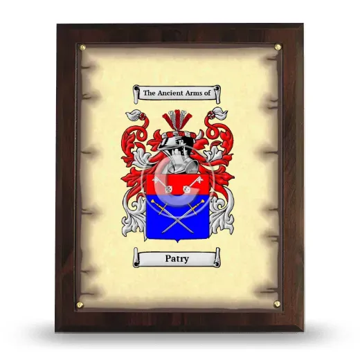 Patry Coat of Arms Plaque