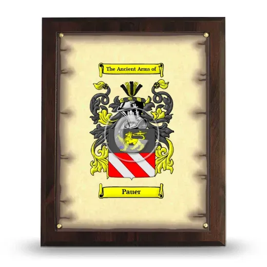 Pauer Coat of Arms Plaque