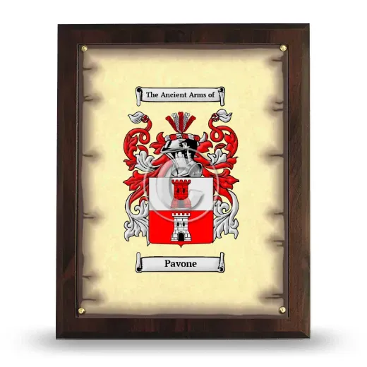 Pavone Coat of Arms Plaque