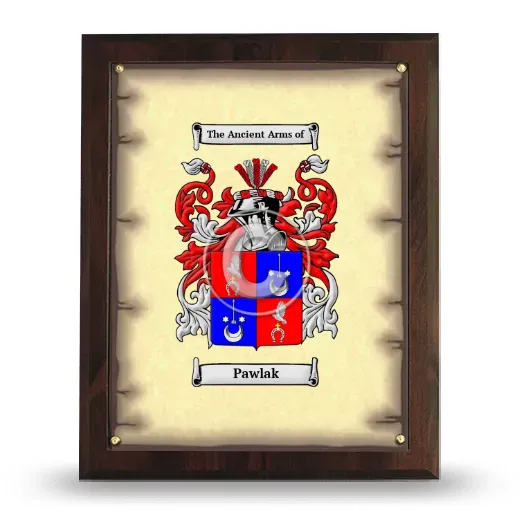 Pawlak Coat of Arms Plaque