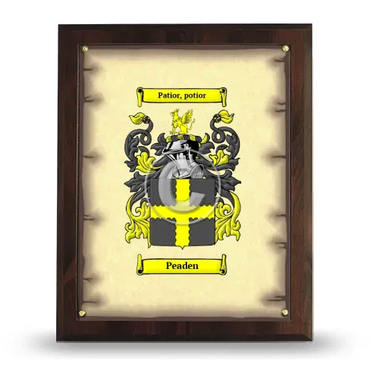 Peaden Coat of Arms Plaque
