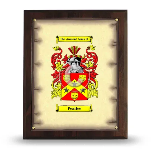 Pearlee Coat of Arms Plaque