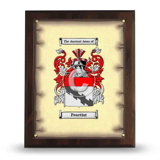 Peartint Coat of Arms Plaque