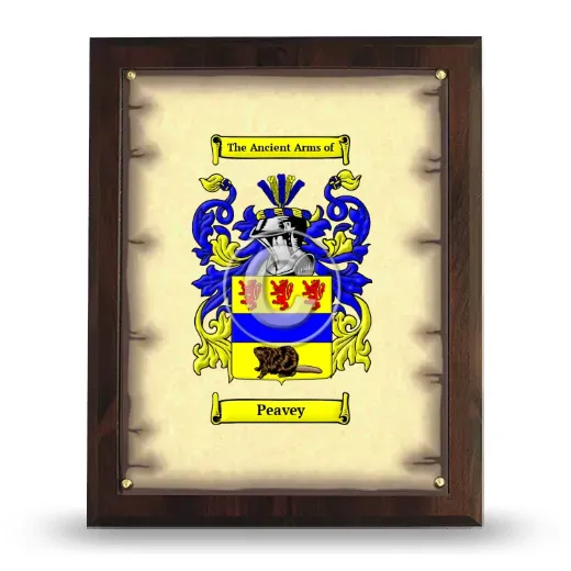 Peavey Coat of Arms Plaque