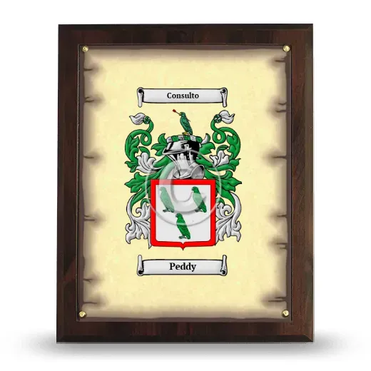 Peddy Coat of Arms Plaque