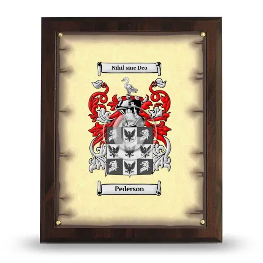 Pederson Coat of Arms Plaque