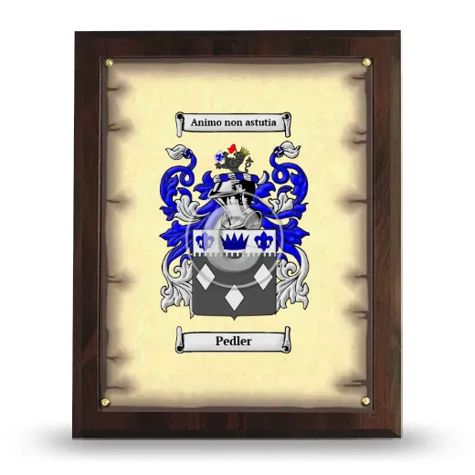 Pedler Coat of Arms Plaque